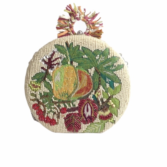 Anthropologie Handbags - Anthropologie Circle Bead Weave Crossbody Bag